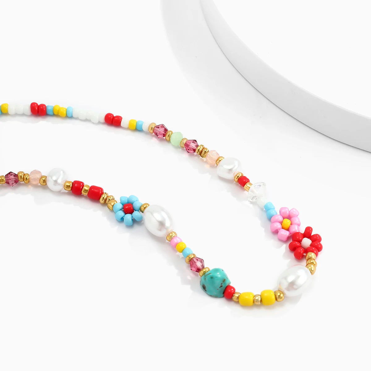 Collier ras du cou bohème avec perles multiples