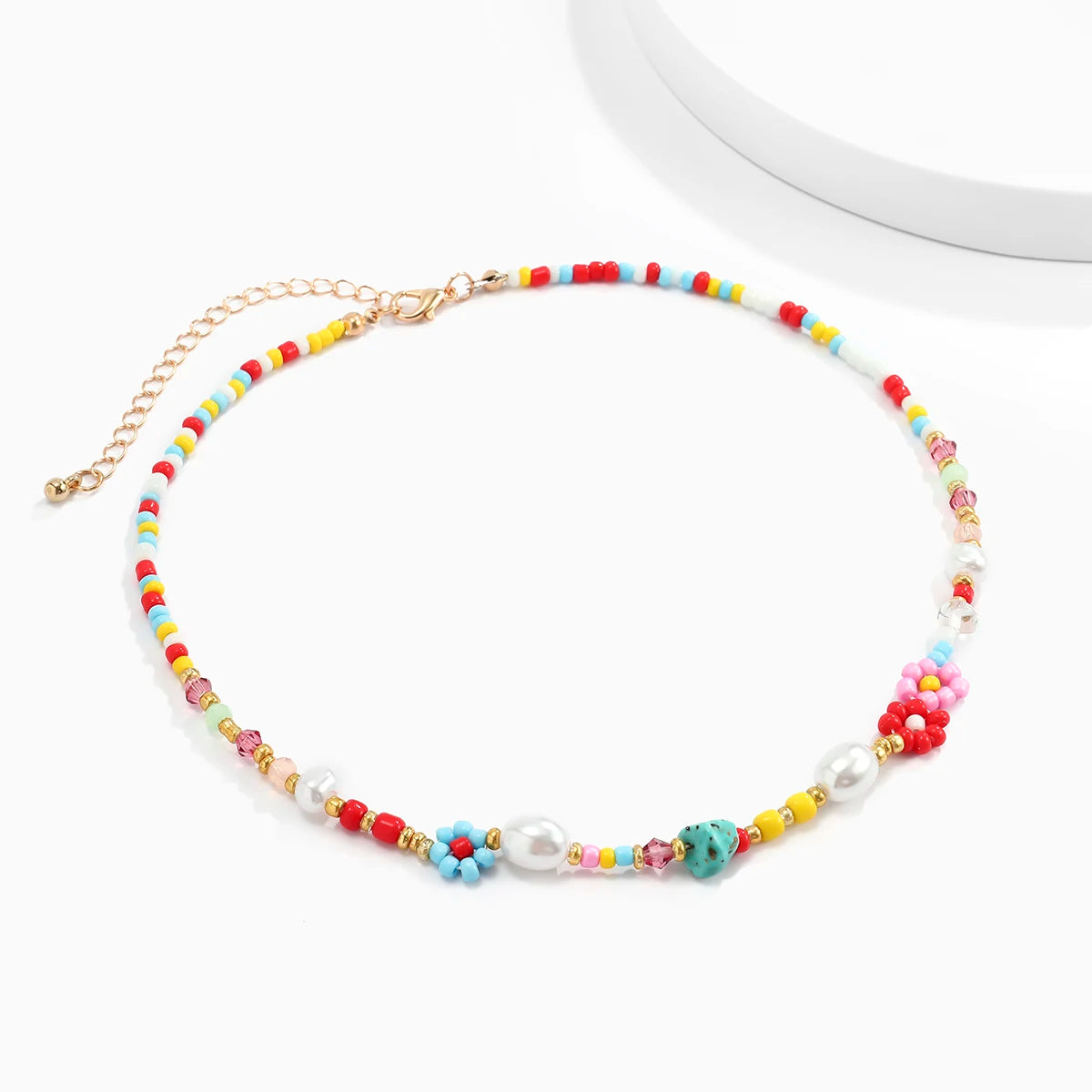 Collier ras du cou bohème avec perles multiples