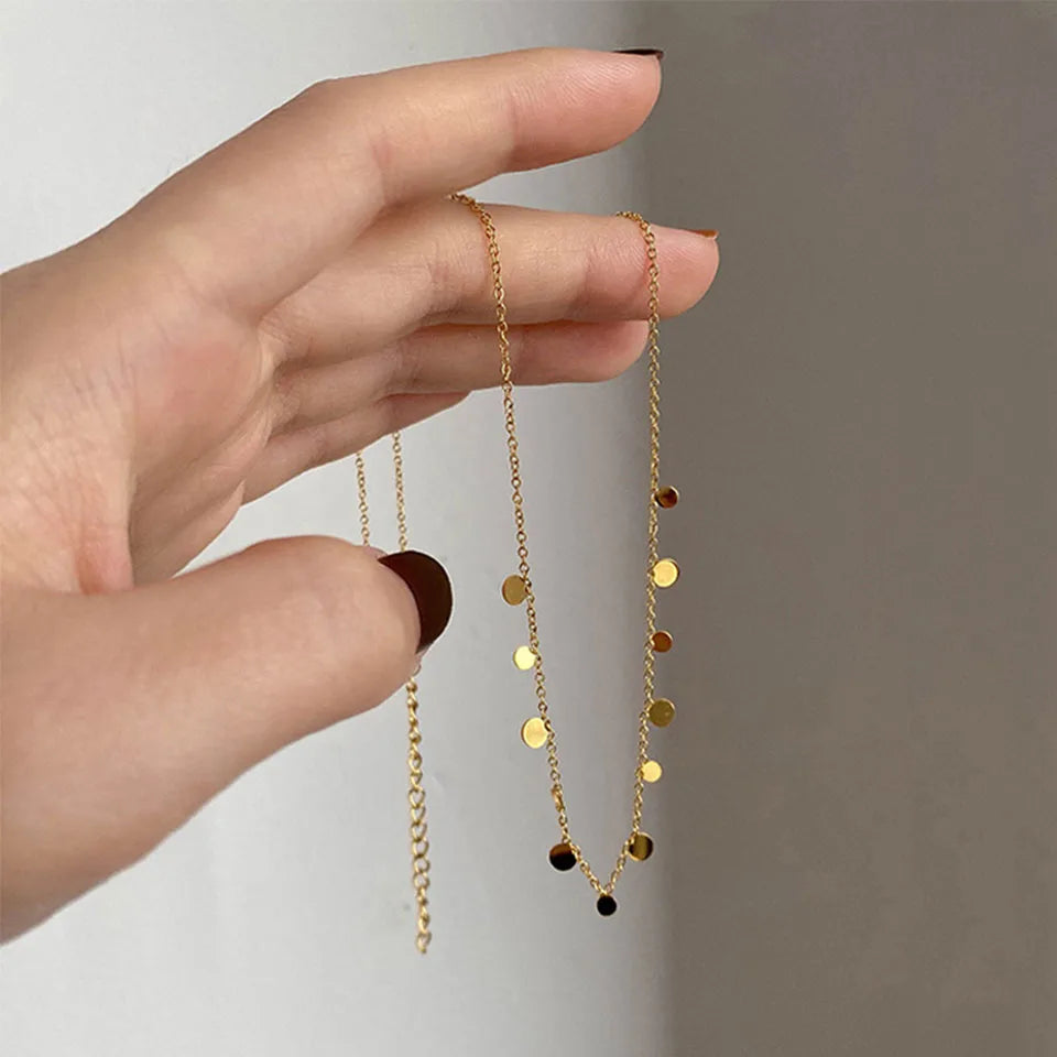 Collier ras du cou bohème avec pampilles
