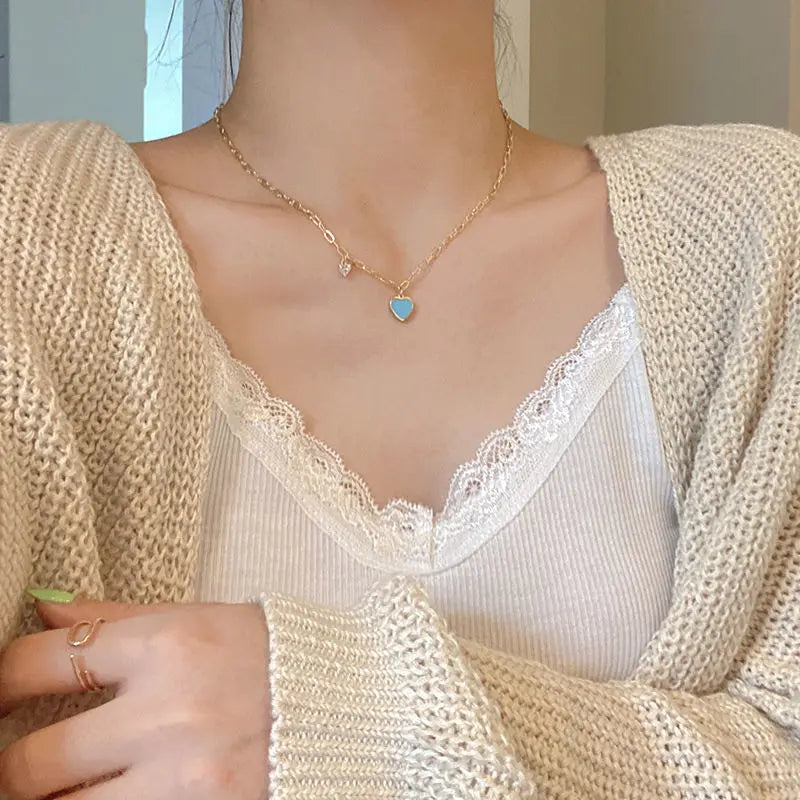 Collier bohème 'Amour Bleu'